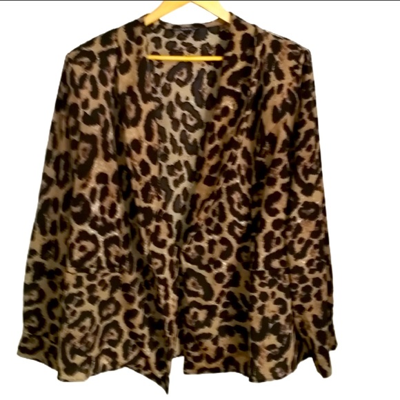 SHEIN Leopard Print Lightweigth Blazer - Picture 1 of 8